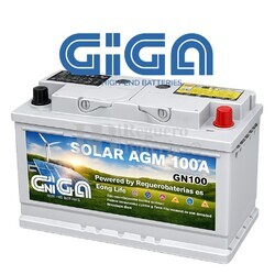 Bater�a AGM Solar 100Ah 12V GIGA GN100 | M�xima Fiabilidad